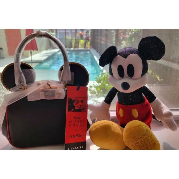 Coach Disney Mickey Mouse X Keith Haring Kisslock Collectible Handbag Purse - Picture 2 of 10